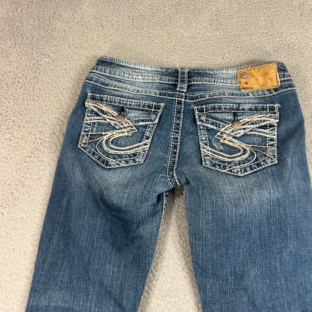 Silver Co. Pioneer Bootcut Jeans Womens 31x30" tag28x31 Flap Pocket Distressed - Picture 11 of 14